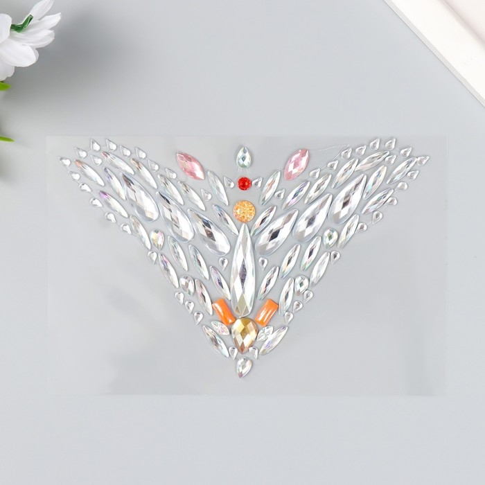 Наклейка пластик стразы Наклейка пластик стразы "Украшение. Полёт" МИКС 15х12 см