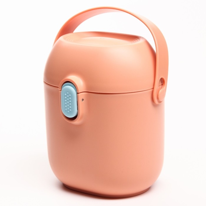 Контейнер для хранения детского питания 450 мл., с ложкой, цвет персиковый Контейнер для хранения детского питания 450 мл., с ложкой, цвет персиковый