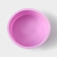 Форма для выпечки Доляна &laquo;Круг&raquo;, силикон, 10&times;6 см, цвет розовый