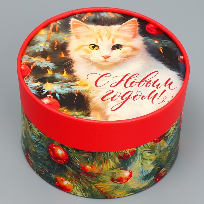 Набор шляпных коробок 3 в 1 &laquo;С Новым годом!&raquo;, 16 х 10, 14 х 9, 13 х 8.5 см, Новый год