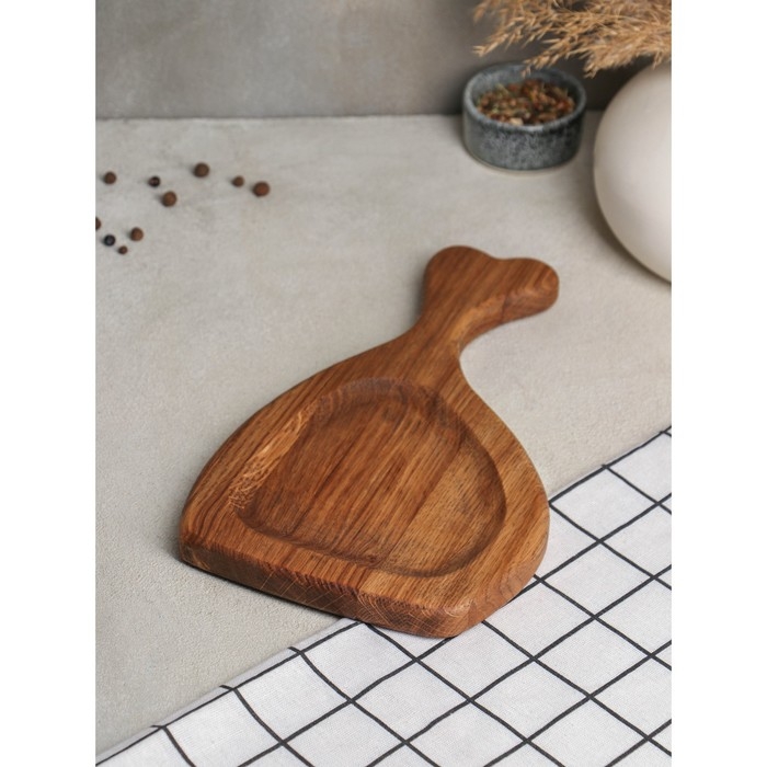 Доска для подачи авторская &laquo;Кость&raquo;, 29&times;17&times;2 см, натуральный дуб