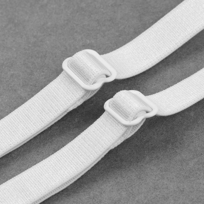 Бретели текстильные, крестообразные, 1 см, цвет белый
