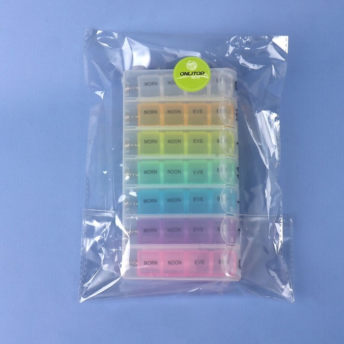 Таблетница - органайзер &laquo;Неделька&raquo;, английские буквы, утро/день/вечер/ночь, 10 &times; 20 &times; 3 см, 7 контейнеров по 4 секции, разноцветная