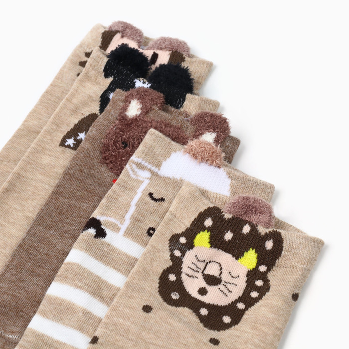 Набор носков Набор носков "Safari dream" 5 пар, 22-24 см, хлопок