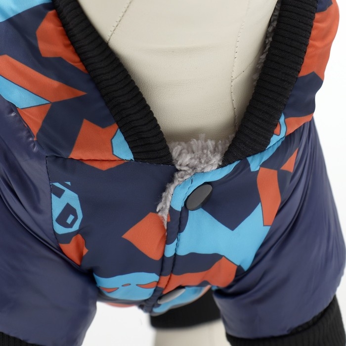 Комбинезон  "Камуфляж" на меховом подкладе, размер L  (ДС 35, ОШ 35, ОГ 45 см)