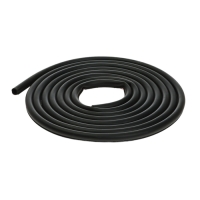 Уплотнитель двери в автомобиль, О-образный, 15&times;15 мм, самоклеящийся, 5 м, черный