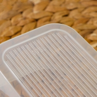 Набор контейнеров пищевых с паровыпуском, 3 шт: 750 мл, 500 мл, 500 мл, прямоугольные, цвет микс