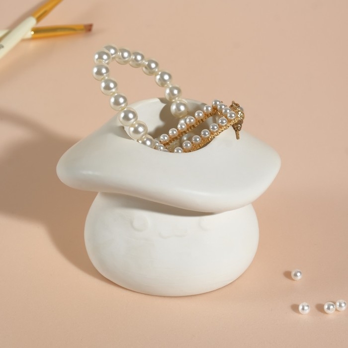 Предмер интерьера Предмер интерьера "Гриб" 10х8х6,5 см белый