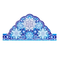 Маска-ободок "Новогодняя корона" синяя Маска-ободок "Новогодняя корона" синяя