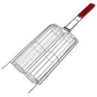 Решётка гриль для овощей Maclay, двойная, хромированная сталь, 49х14х7 см, рабочая поверхность 27х17 см Решётка гриль для овощей Maclay, двойная, хромированная сталь, 49х14х7 см, рабочая поверхность 27х17 см