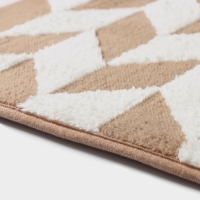 Коврик для ванной и туалета Доляна «Ралли», 40×60 см, цвет коричневый Коврик для ванной и туалета Доляна «Ралли», 40×60 см, цвет коричневый