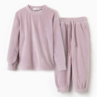 Костюм детский (свитшот, брюки) KAFTAN Plushy р.34 (122-128), лиловый Костюм детский (свитшот, брюки) KAFTAN Plushy р.34 (122-128), лиловый