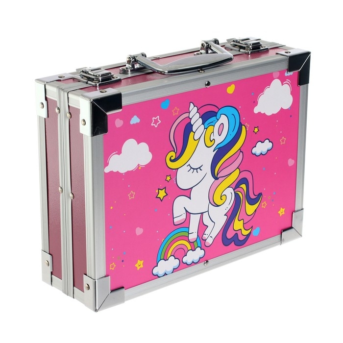 Набор для рисования, в чемоданчике, розовый Набор для рисования, в чемоданчике, розовый