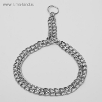 Ошейник - удавка металлический двухрядный, 75 см, толщина проволоки 3 мм Ошейник - удавка металлический двухрядный, 75 см, толщина проволоки 3 мм