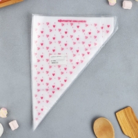 Кондитерские мешки &laquo;Сердечки&raquo;,(L) 38 х 24 см, 50 шт