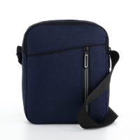 Сумка мужская на молниях, наружный карман, цвет синий Сумка мужская на молниях, наружный карман, цвет синий