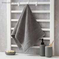 Полотенце махровое Этель &laquo;Уют&raquo; 35*75 см, цв. серый 100% хл, 600 гр/м2