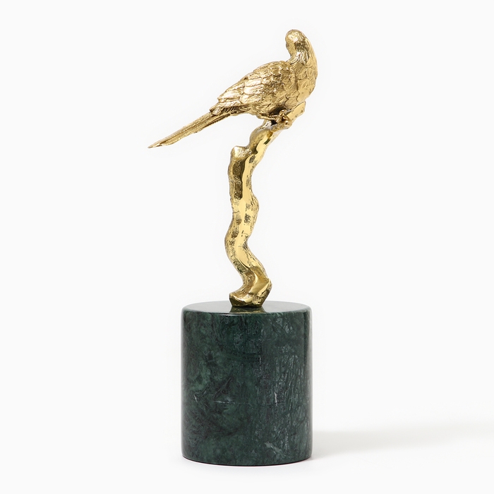 Статуэтка &laquo;Птица&raquo; мрамор латунь 22 х 9 х 30 см