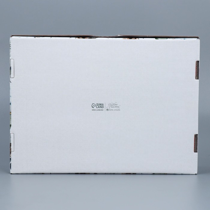 Коробка подарочная новогодняя складная &laquo;Новогодняя акварель&raquo;, 30,7 х 22 х 9,5 см, Новый год