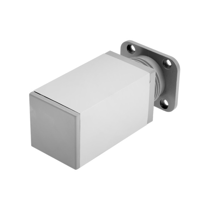 Опора регулируемая ORKV001CR ТУНДРА квадратная, 40х40, H=80 мм, цвет матовый хром