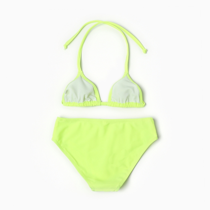 Купальник раздельный для девочек, цвет салатовый, рост 116-122 см