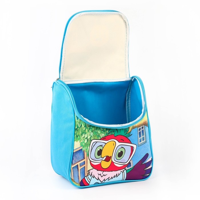 Рюкзак детский на молнии сверху, Текстиль, 20 см х 11 см х 26 см Рюкзак детский на молнии сверху, Текстиль, 20 см х 11 см х 26 см "Попугай Кеша", Союзмультфильм
