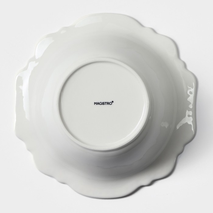 Салатник фарфоровый Magistro «Сюита», 800 мл, d=20,5см, цвет белый Салатник фарфоровый Magistro «Сюита», 800 мл, d=20,5см, цвет белый