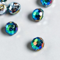 Пуговицы пластик для творчества 1 прокол "Шарик голография. Сине-зел" набор 12 шт d=1,2 см 785543 Пуговицы пластик для творчества 1 прокол "Шарик голография. Сине-зел" набор 12 шт d=1,2 см 785543