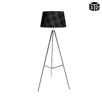 Торшер "Ханнер" E27 хром-серый 44х44х152 см