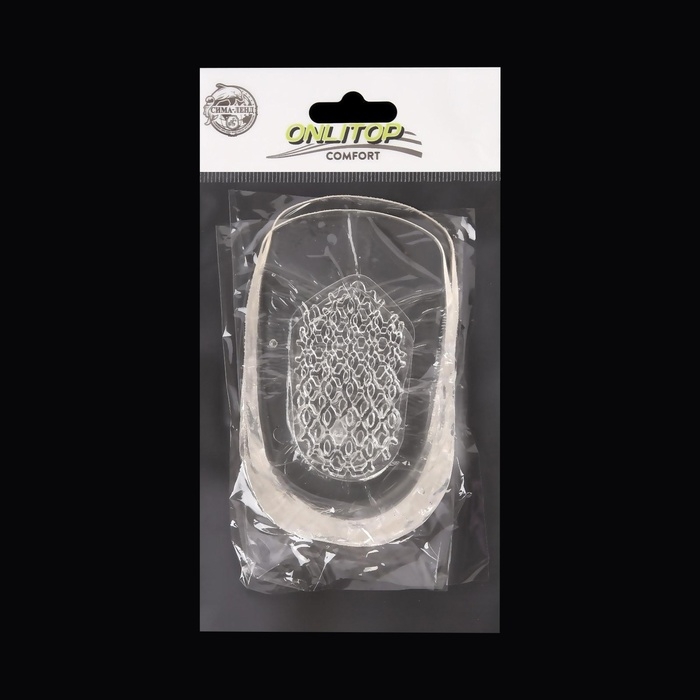 Подпяточники для обуви, с протектором, силиконовые, 10 × 6 см, пара, цвет прозрачный Подпяточники для обуви, с протектором, силиконовые, 10 × 6 см, пара, цвет прозрачный