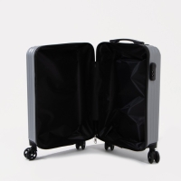 Чемодан малый 43 л (S), отдел на молнии, кодовый замок, цвет серебряный