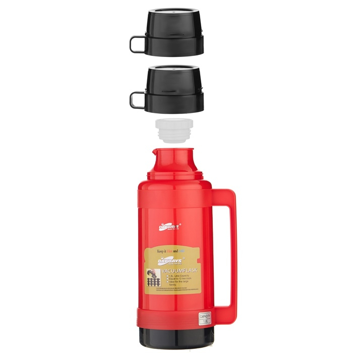 Термос 1.8 л, со стеклянной колбой, 12 х 36 см, красный Термос 1.8 л, со стеклянной колбой, 12 х 36 см, красный