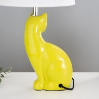 Настольная лампа "Кошечка" Е27 40Вт бело-фисташковый 25х25х46 см RISALUX Настольная лампа "Кошечка" Е27 40Вт бело-фисташковый 25х25х46 см RISALUX