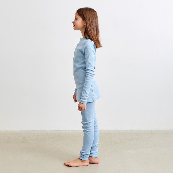 Термобельё для девочки (лонгслив, легинсы) цвет голубой, рост 146 см