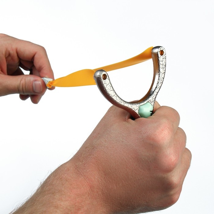 Рогатка спортивная "Скала" со жгутом для стрельбы стрелами, металл, 12 см