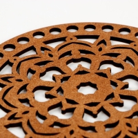 Донышко для вязания резное «Мандала», круг 15 см, хдф 3 мм Донышко для вязания резное «Мандала», круг 15 см, хдф 3 мм