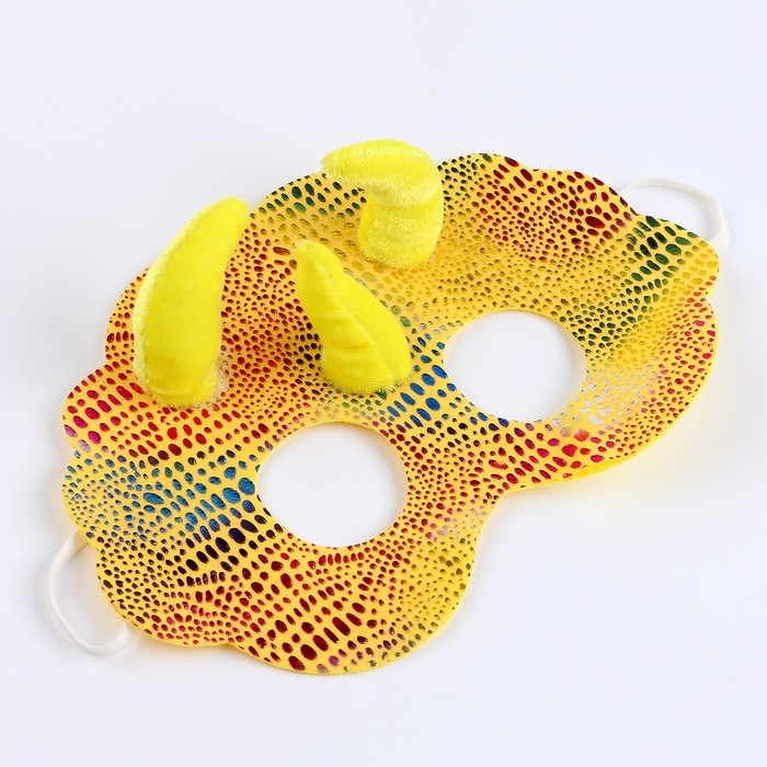 Карнавальный набор Карнавальный набор "Дракон", цвет жёлтый, 2 предмета: хвост, маска