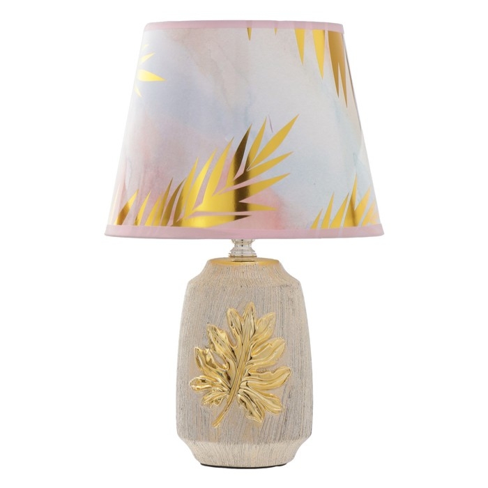 Настольная лампа "Монстера" E14 40Вт золото 20х20х30 см RISALUX