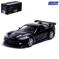 Машина металлическая CHEVROLET CORVETTE C6-R, 1:32, открываются двери, инерция, цвет чёрный Машина металлическая CHEVROLET CORVETTE C6-R, 1:32, открываются двери, инерция, цвет чёрный