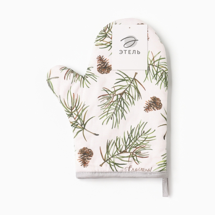 Новый год. Варежка-прихватка Christmas tree 20х28см, саржа, 100% хлопок, ватин 250г/м2 Новый год. Варежка-прихватка Christmas tree 20х28см, саржа, 100% хлопок, ватин 250г/м2
