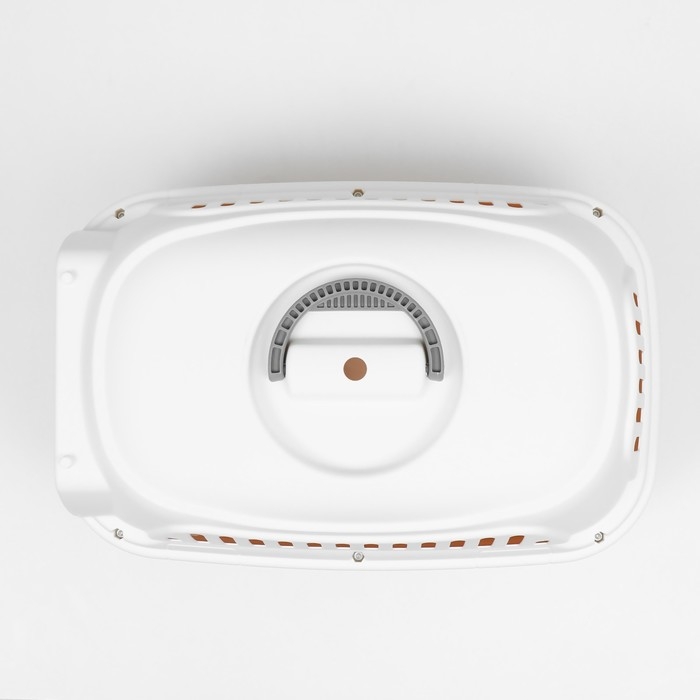 Переноска для животных пластиковая с металлической дверью 47х32,5х30 см, вес до 9 кг, бежевая 934336 Переноска для животных пластиковая с металлической дверью 47х32,5х30 см, вес до 9 кг, бежевая 934336