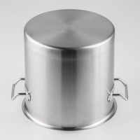 Кастрюля из нержавеющей стали Hanna Kn&ouml;vell HoReCa, 12 л, толщина 0,8 мм, 201 сталь, металлическая крышка