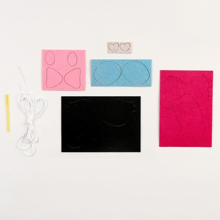 Набор для создания сумки из фетра с перфорацией «Милый котик» Набор для создания сумки из фетра с перфорацией «Милый котик»