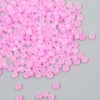 Бисер стекло 8/0 "Матовый полупрозрачный. Розовый зефир" 10 гр