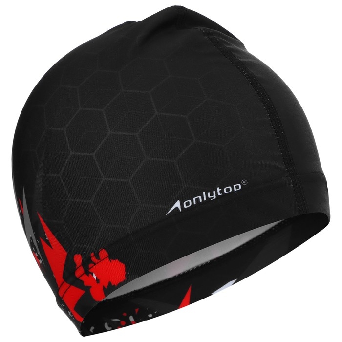 Шапочка для плавания взрослая ONLYTOP &laquo;Соты&raquo;, тканевая, обхват 54-60 см