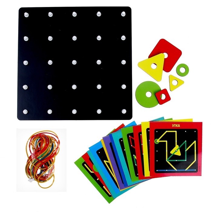 Геоборд с геометрическими фигурами
