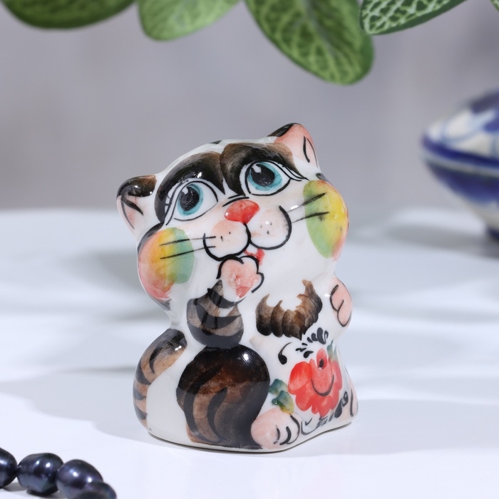 Сувенир "Кот Ласка", гжель, цвет