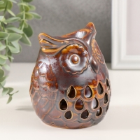 Аромалампа керамика "Филин. Капельки" коричневый 7,5х8х10 см Аромалампа керамика "Филин. Капельки" коричневый 7,5х8х10 см