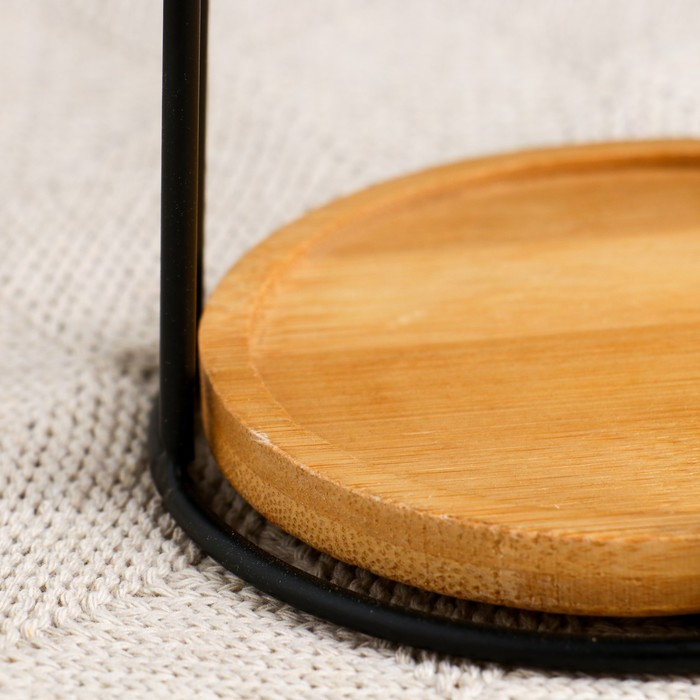 Горшок "Сосуд" розовый на подставке, 11х10см