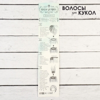 Волосы - тресс для кукол &laquo;Прямые&raquo; длина волос: 15 см, ширина:100 см, цвет № 27